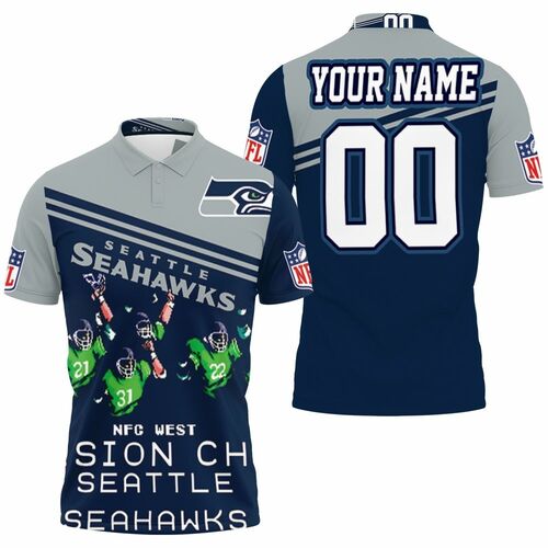 Seattle Seahawks Nfc West Division Champ 2020 Nfl Season Legendary Personalized 3D All Over Print Polo Shirt