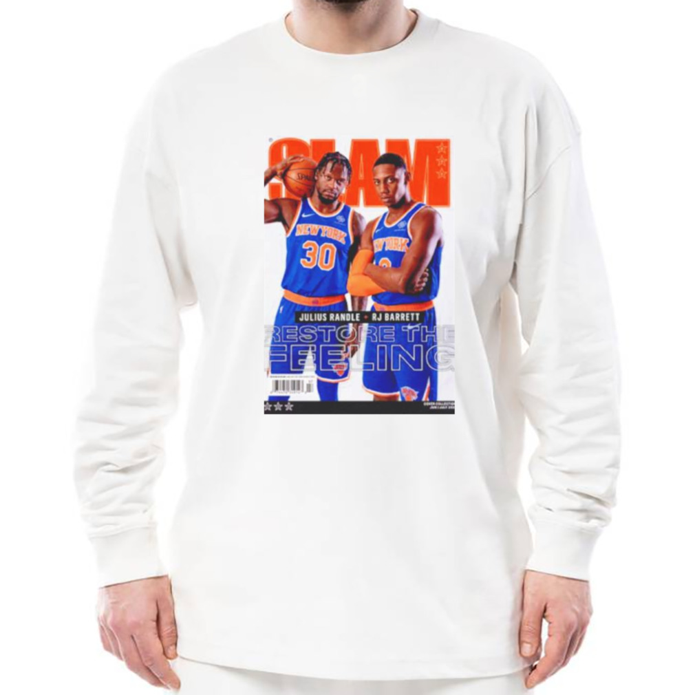 Slam Julius Randle and Rj Barrett Restore the feeling shirt 3 Longsleeve shirt