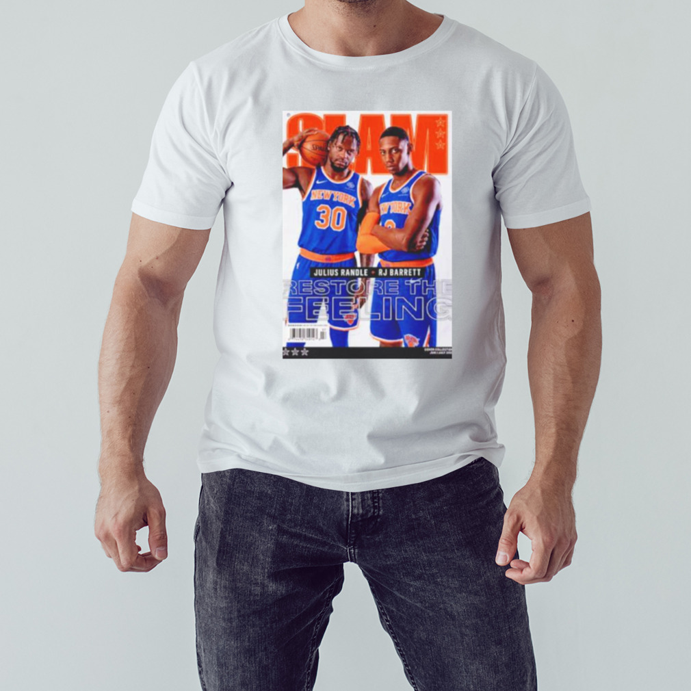 Slam Julius Randle and Rj Barrett Restore the feeling shirt 1 Unisex shirt