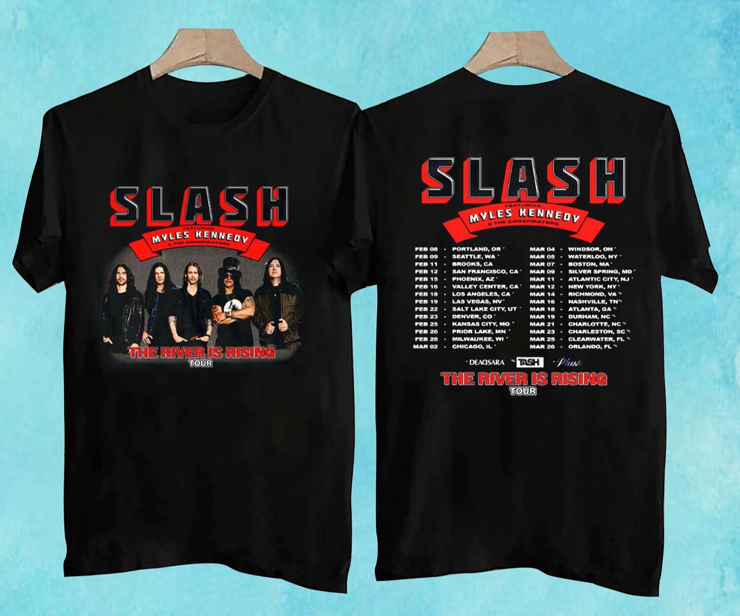 Slash Myles Kennedy The River Is Rising Tour 2022 T-Shirt