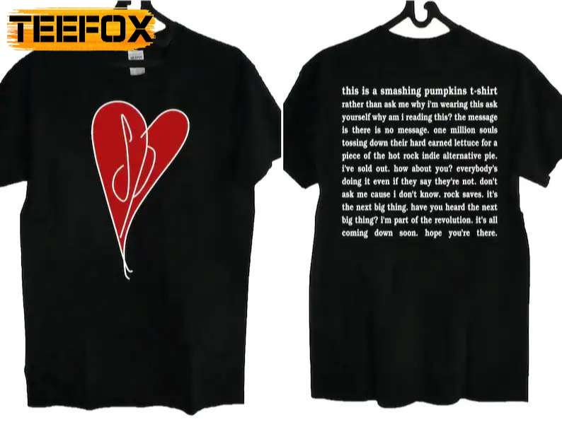 Smashing Pumpkins Heart Manifesto Siamese Dream Logo Tour 1993 T-Shirt