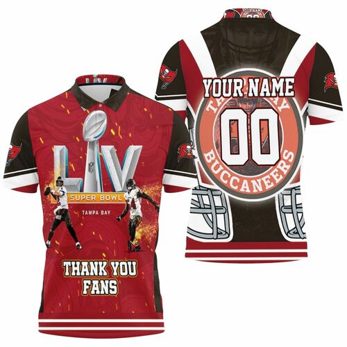 Tampa Bay Buccaneers 2021 Super Bowl Champions Thank You Fan Personalized 3D All Over Print Polo Shirt