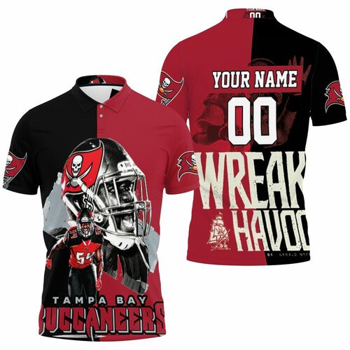 Tampa Bay Buccaneers Lavonte David 54 Wreak Havoc For Fans Personalized 3D All Over Print Polo Shirt