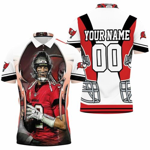 Tampa Bay Buccaneers Super Bowl Champions Tom Brady 2021 Personalized 3D All Over Print Polo Shirt