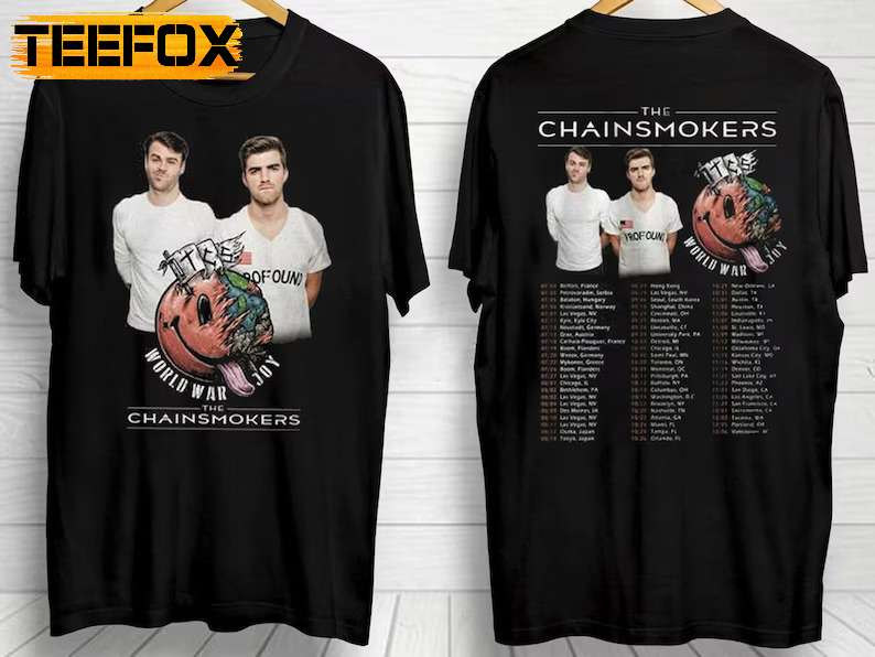 The Chainsmokers Tour Setlist 2023 Concert T-Shirt