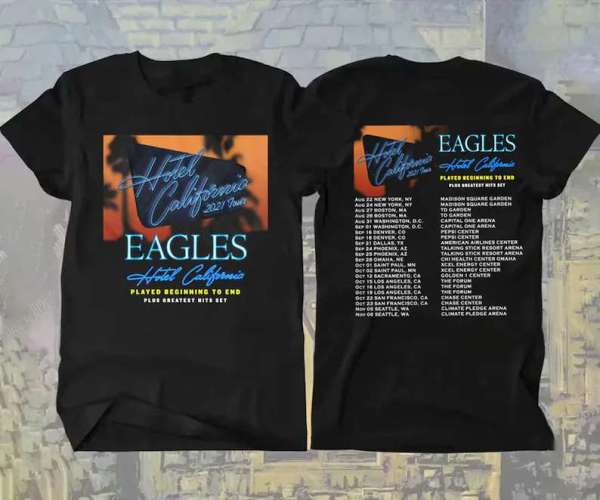 The Eagles Hotel California Concert Tour 2021 Graphic T-Shirt