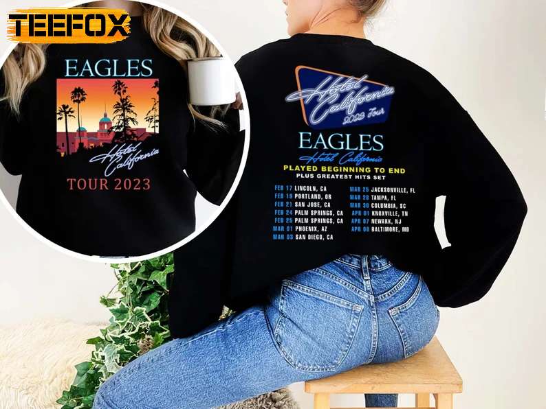 The Eagles Hotel California Tour 2023 Concert Music T-Shirt