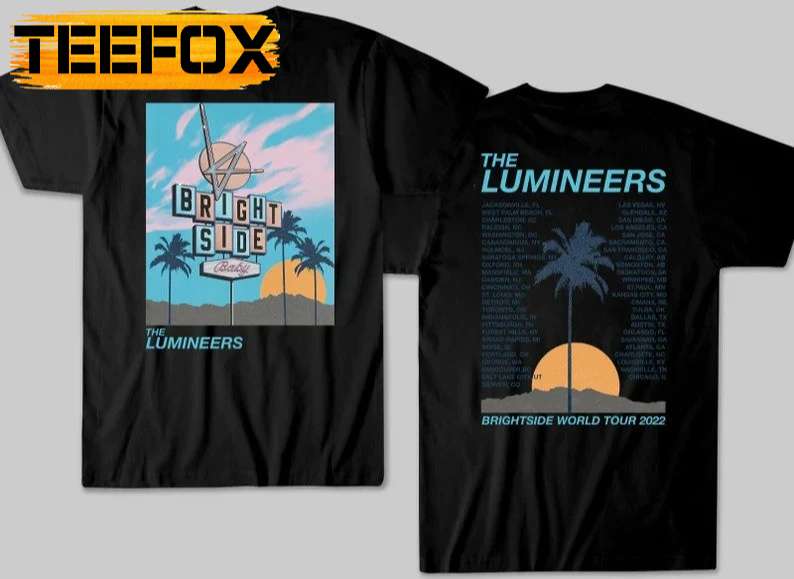 The Lumineers Brightside World Tour 2022 Music Band T-Shirt
