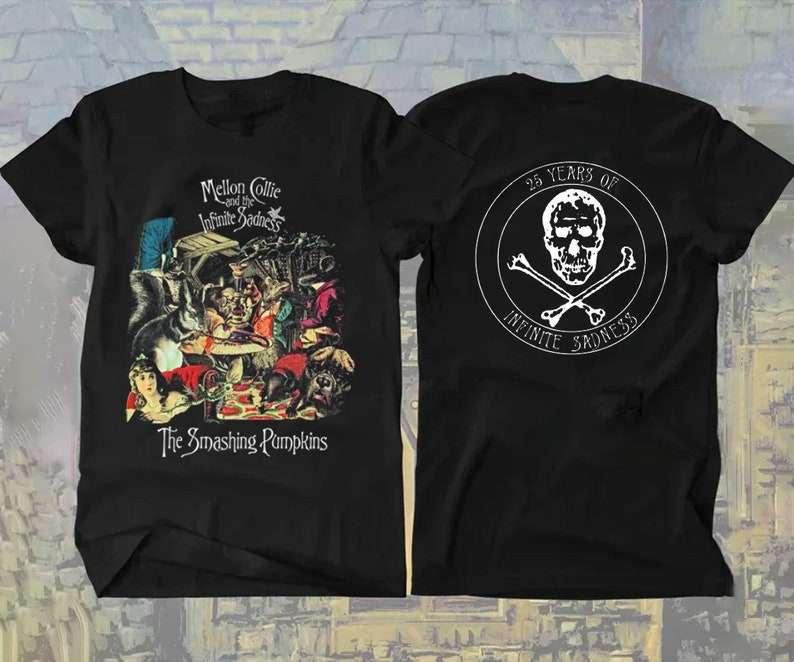 The Smashing Pumpkins Mellon Jumble T-Shirt Mellon Collie and The Infinite Sadness Tour