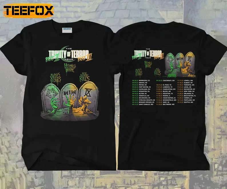 The Trinity Of Terror Tour Concert 2022 Music Lover T-Shirt
