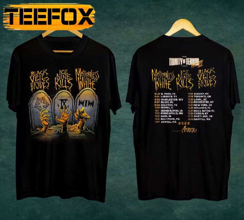The Trinity of Terror Tour Concert 2022 Music Unisex T-Shirt