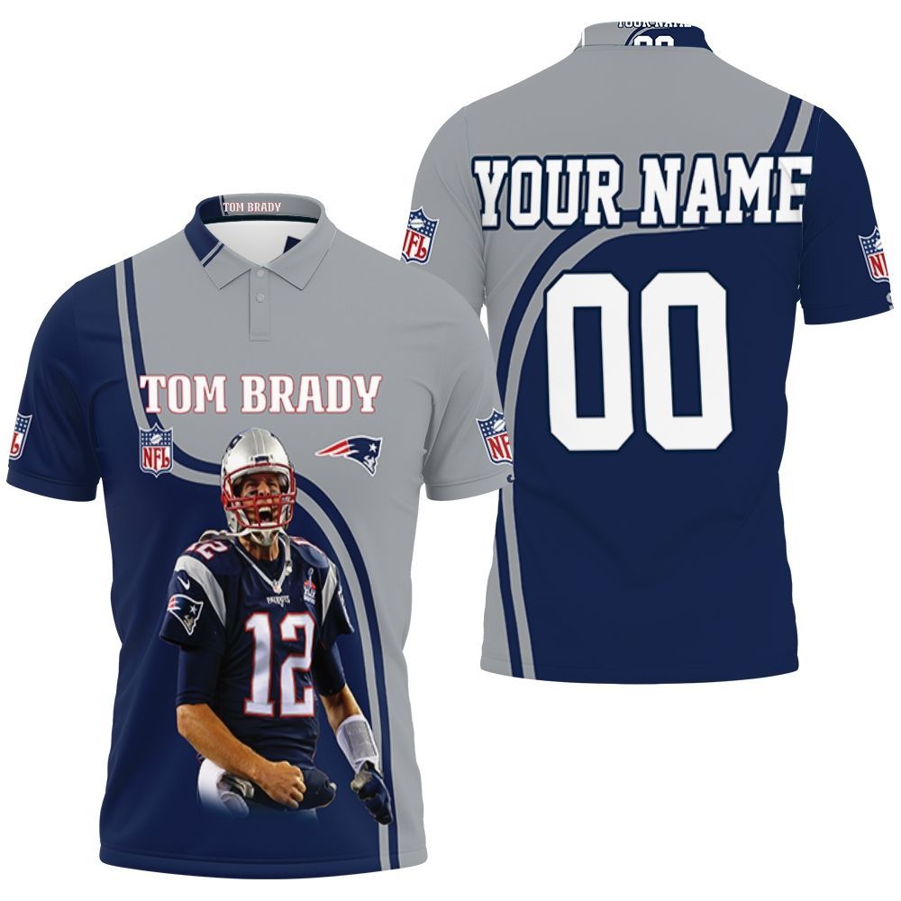 Tom Brady 12 New England Patriots Highlight Career Signatures For Fans Personalized 3D All Over Print Polo Shirt