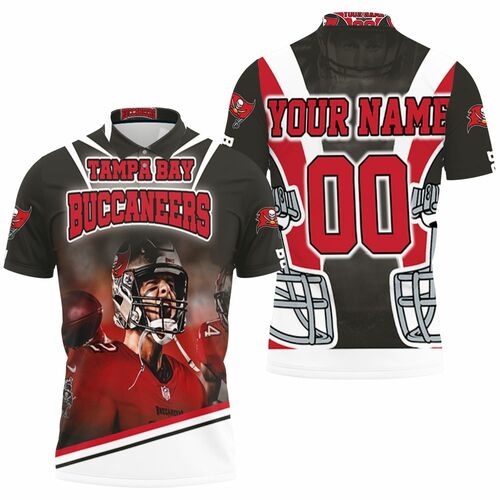 Tom Brady 12 Nfc South Division Tampa Bay Buccaneers Super Bowl 2021 Personalized 3D All Over Print Polo Shirt