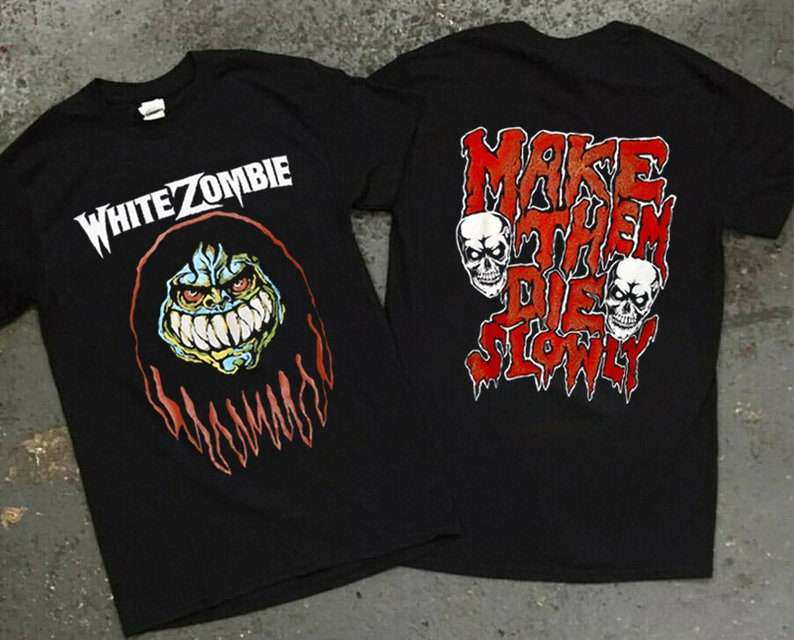 White Zombie Make Them Die Slowly Tour Vintage 1989 T Shirt