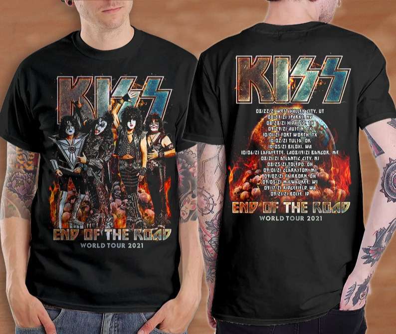 World Tour KISS End Of The Road Tour 2021 T Shirt