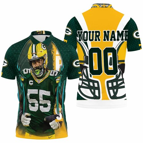 Zadarius Smith 55 Green Bay Packers Nfc North Champions Super Bowl Personalized 3D All Over Print Polo Shirt