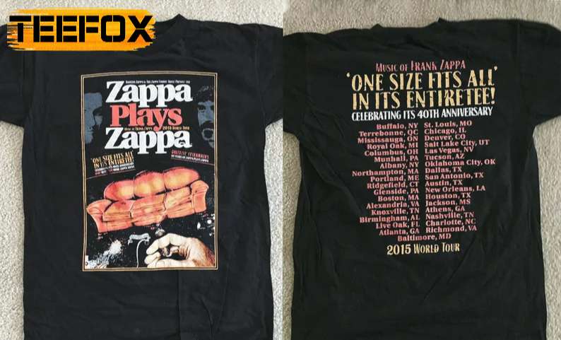 Zappa Plays Zappa Music Of Frank Zappa 2015 World Tour T-Shirt