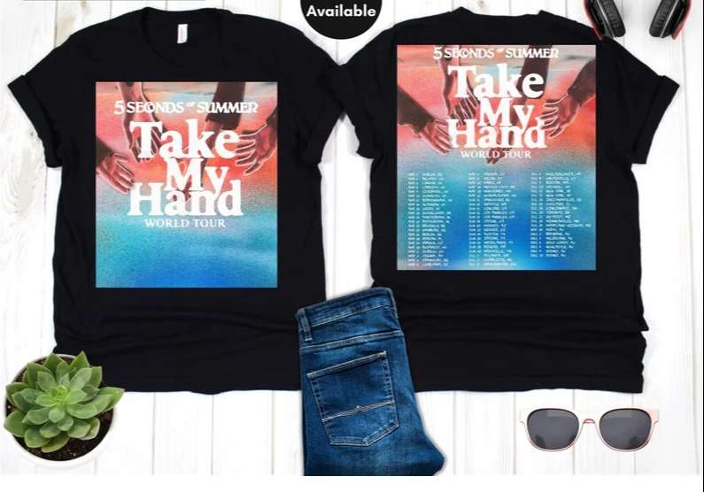 5 Seconds of Summer Take My Hand World Tour 2022 T-Shirt