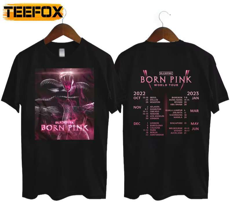 BlackPink Born Pink World Tour 2022-2023 Concert Black T-Shirt