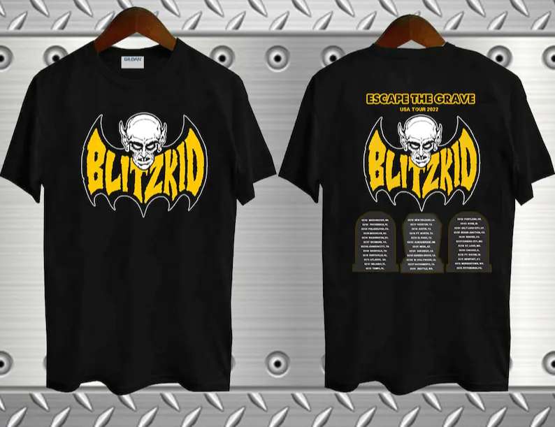 Blitzkid Escape The Grave USA Tour 2022 T Shirt