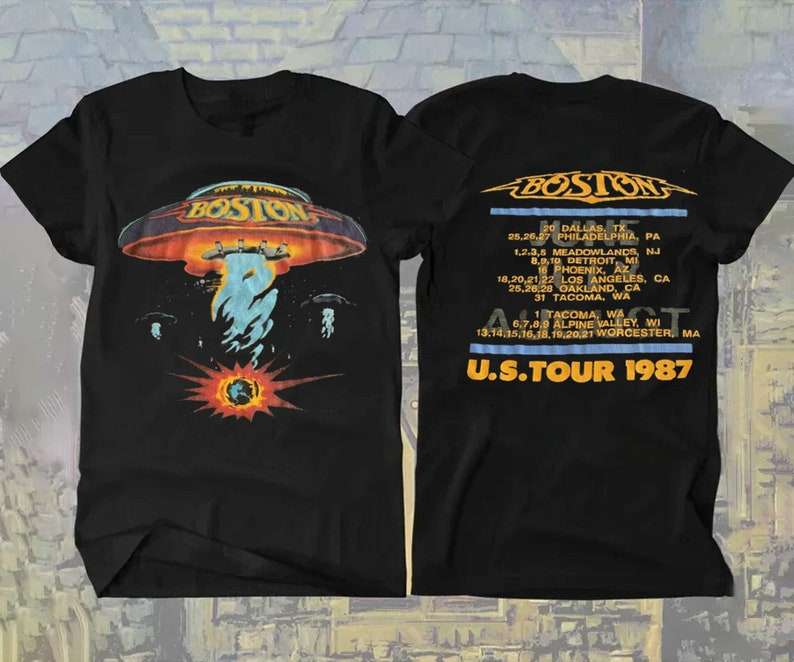 Boston Rock Band Concert Tour T-Shirt U.S. Tour 1987