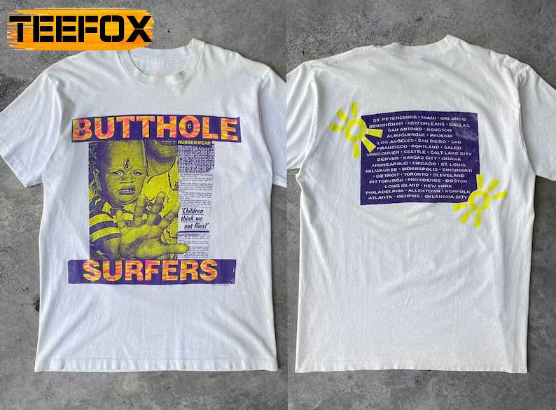 Butthole Surfers Rock Band 1993 Tour Concert T-Shirt