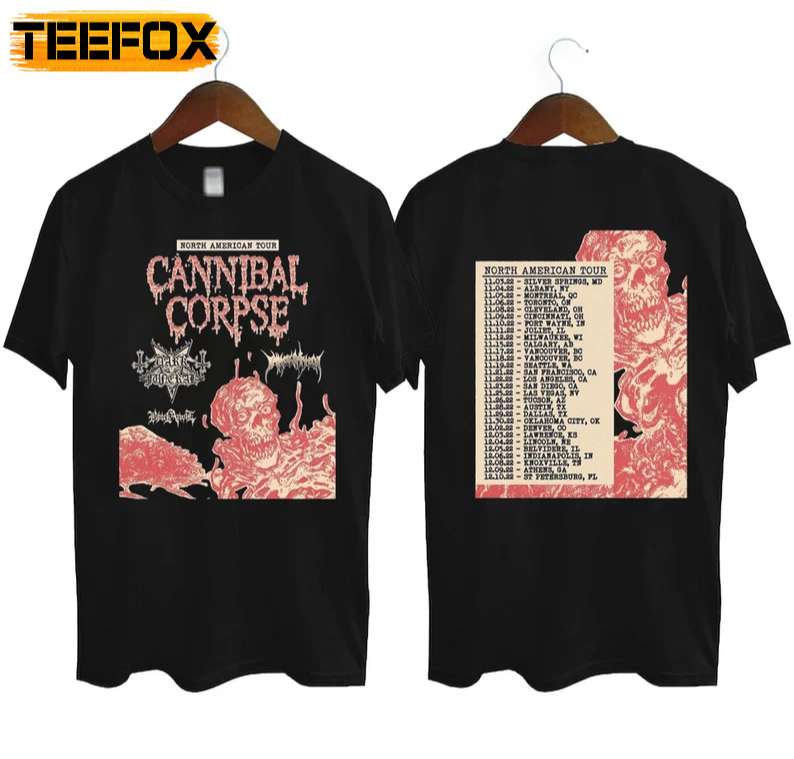 Cannibal Corpse Fall Tour North American Tour 2022 T-Shirt