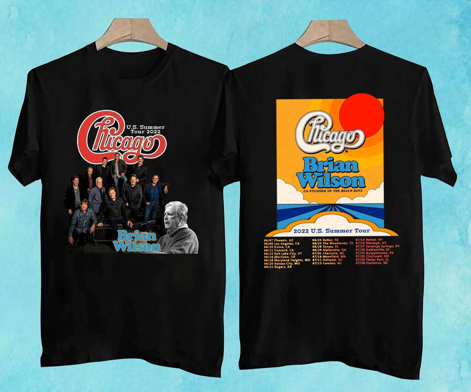 Chicago And Brian Wilson Summer Tour 2022 T-Shirt