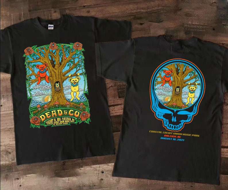 Dead And Company Tour Raleigh Nc 2021 Rock Band T-Shirt Grateful Dead