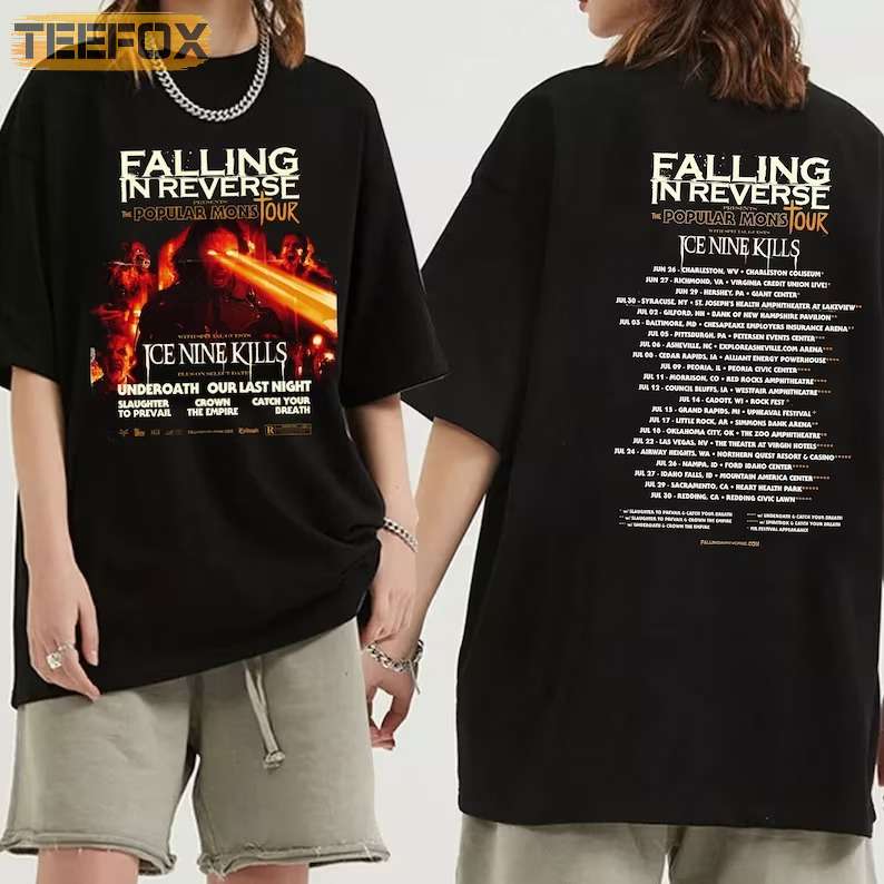 Falling In Reverse The Popular Mons Tour 2023 Concert Music T-Shirt