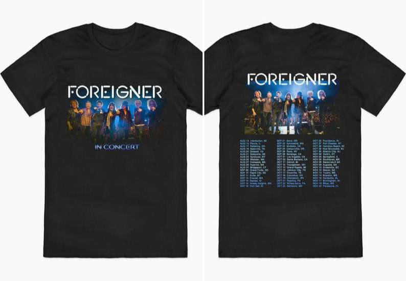 Foreigner Tour 2021 Concert Album T Shirt