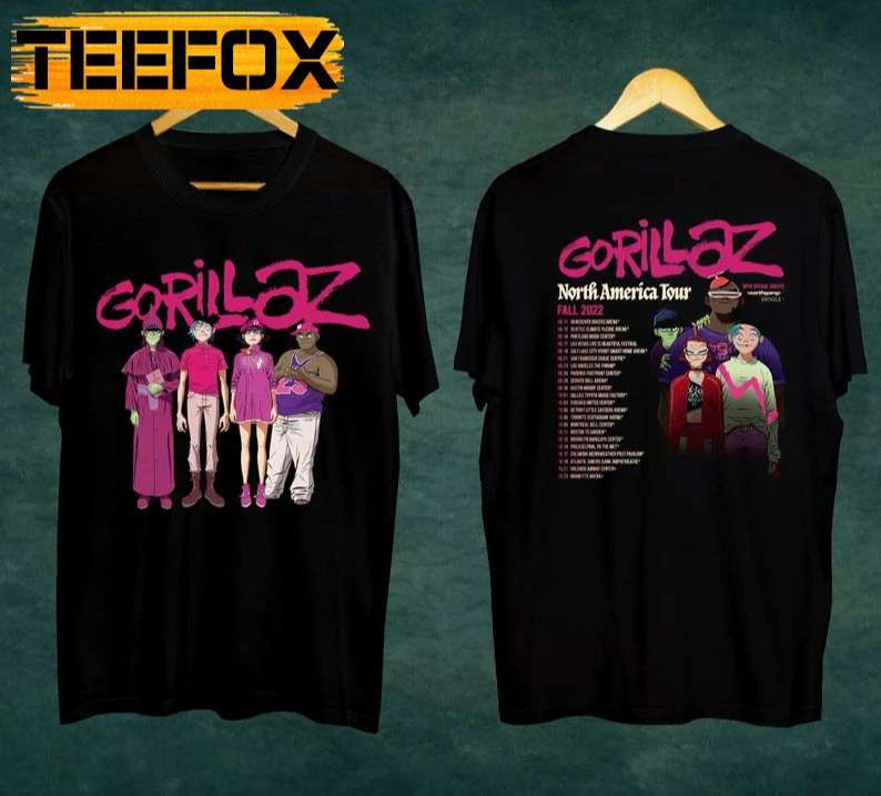 Gorillaz North America Fall Tour 2022 Unisex T-Shirt