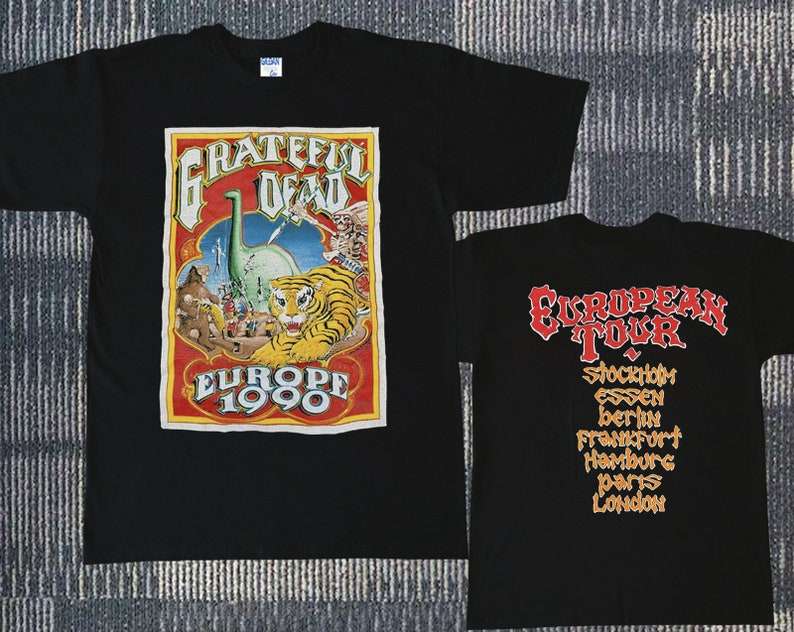 Grateful Dead European Tour Vintage 1990 T Shirt