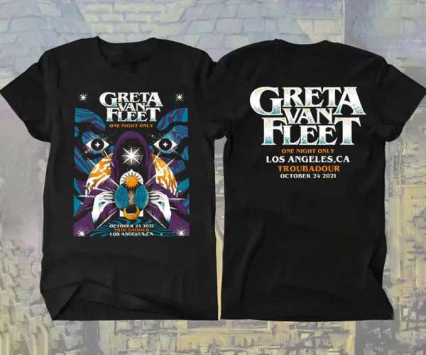 Greta Van Fleet Troubadour Los Angeles CA Unisex Graphic T-Shirt