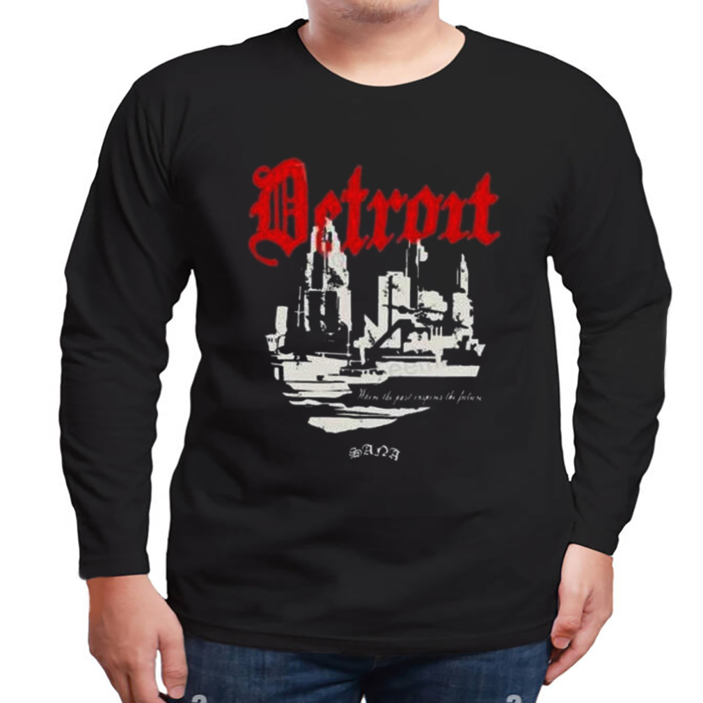 Sana Detroit Distressed 3D Detroit Shirt 3 Longsleeve tshirt