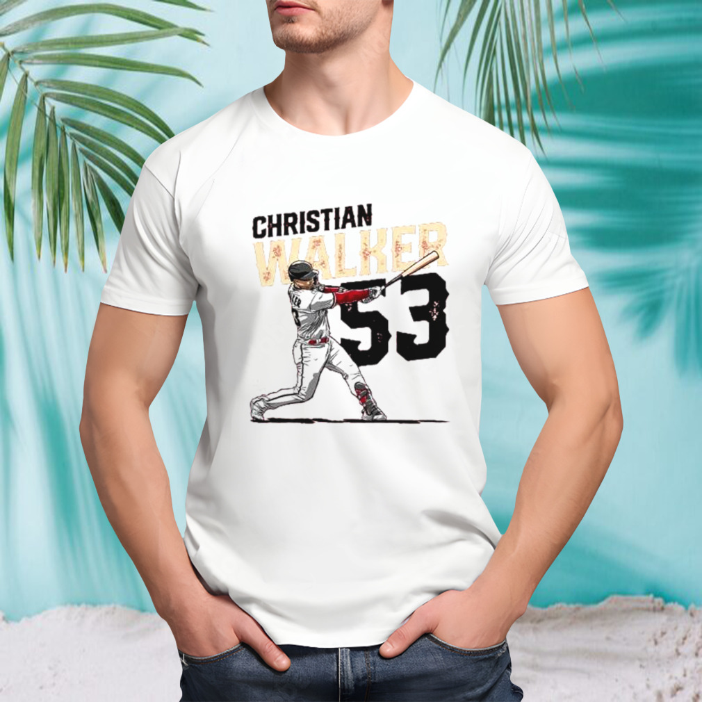 christian Walker 53 slugging Arizona Diamondbacks baseball shirt