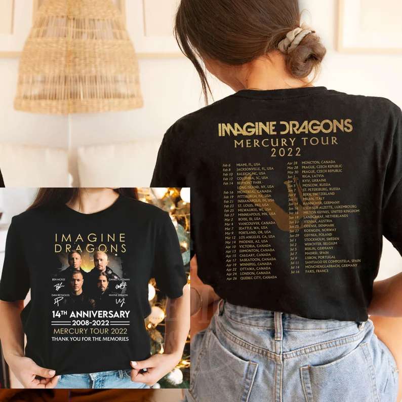 Imagine Dragons Mercury Tour 2022 Double Sided T-Shirt
