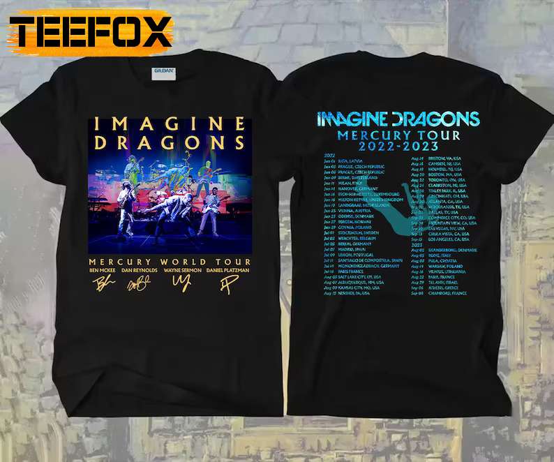 Imagine Dragons Mercury Tour 2022-2023 T-Shirt Rock Band
