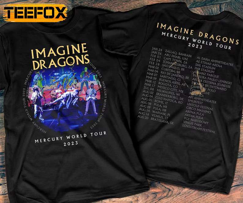 Imagine Dragons Mercury World Tour 2023 Band On Stage T-Shirt