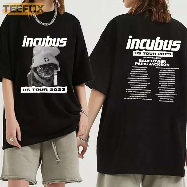 Incubus Band US Summer Tour 2023 Rock Concert T-Shirt