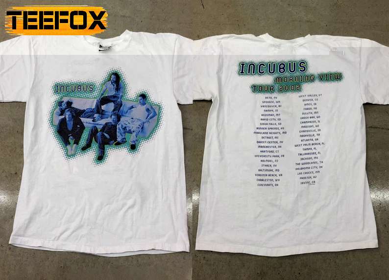 Incubus Graphic Rock Band Morning View Tour 2002 T-Shirt