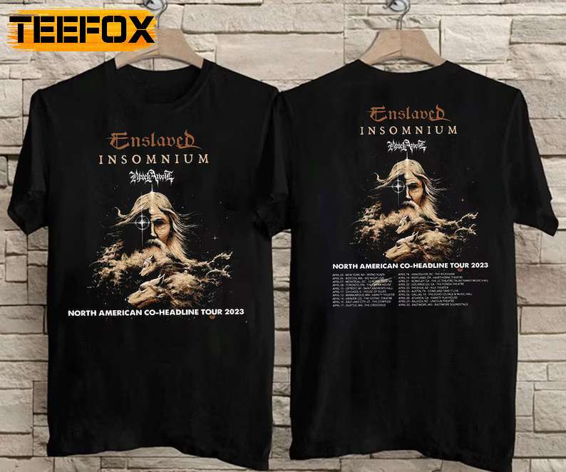 Insomnium Enslaved North American Co-Headline Tour 2023 T-Shirt