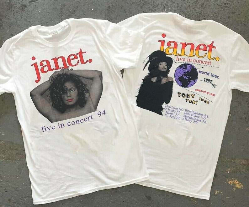 Janet Jackson Live In Concert World Tour T Shirt