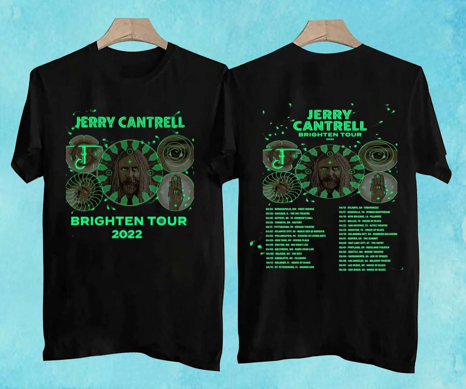 Jerry Cantrell Alice In Chains Announces 2022 North American Solo Tourgn T-Shirt 1 Jerry Cantrell Alice In Chains Announces 2022 North American Solo Tourgn T-Shirt