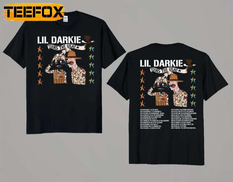 Lil Darkie Tour 2023 Rapper T-Shirt