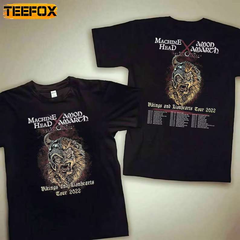 Machine Head n Amon Amarth Vikings and Lionhearts Tour 2022 T-Shirt