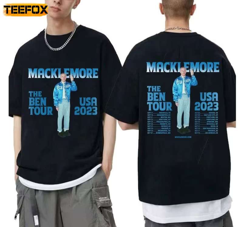 Macklemore The Ben Tour 2023 Double Sided T-Shirt