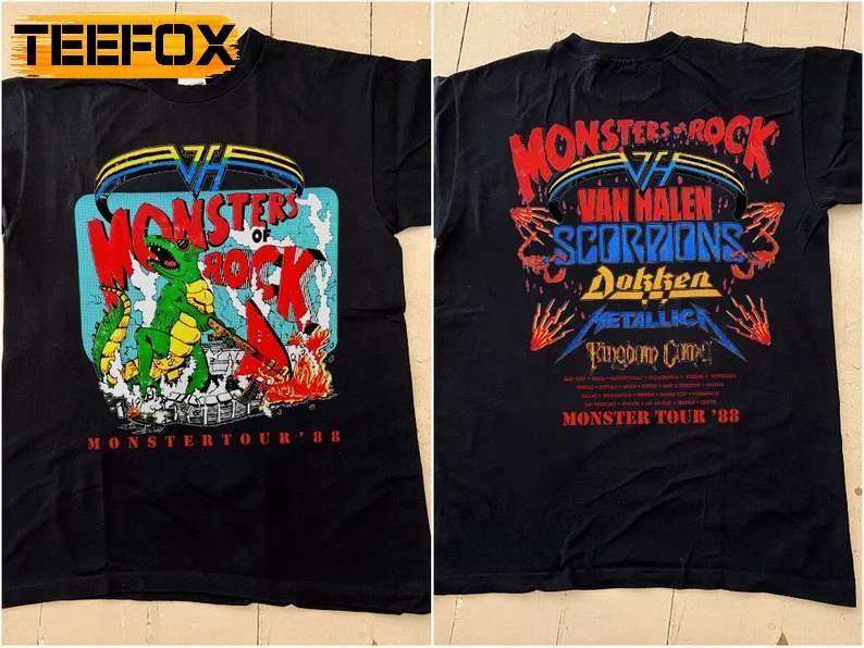 Monsters of Rock Tour Concert 1988 Van Halen T-Shirt