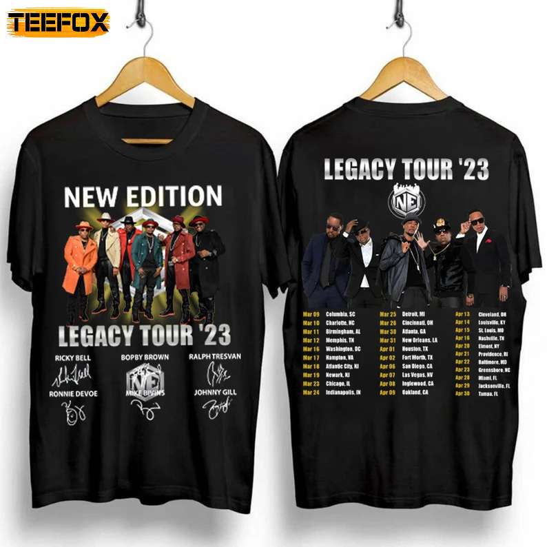 New Edition Band Legacy Tour 2023 Concert T-Shirt