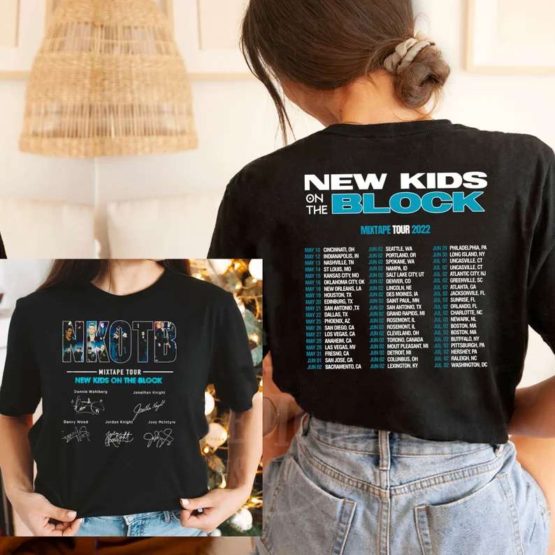 New Kids On The Block Mixtape Tour 2022 T-Shirt NKOTB Thank You For The Memories